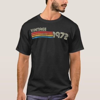 1972 Bruststreifen Geburtstag T-Shirt