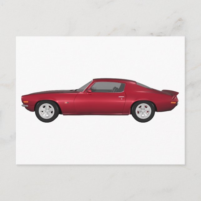 1972 Camaro: Muscle Car: Candy Apple Finish: Postkarte (Vorderseite)