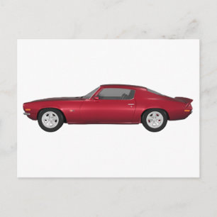 1972 Camaro: Muskelkater: Candy Apple Finish: Postkarte