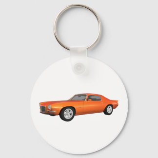 1972 Camaro: Muskelwagen: Orange Fertig: Schlüsselanhänger
