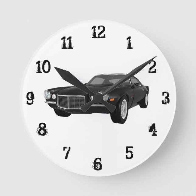 1972 Camaro: Wall Clock Runde Wanduhr (Vorderseite)