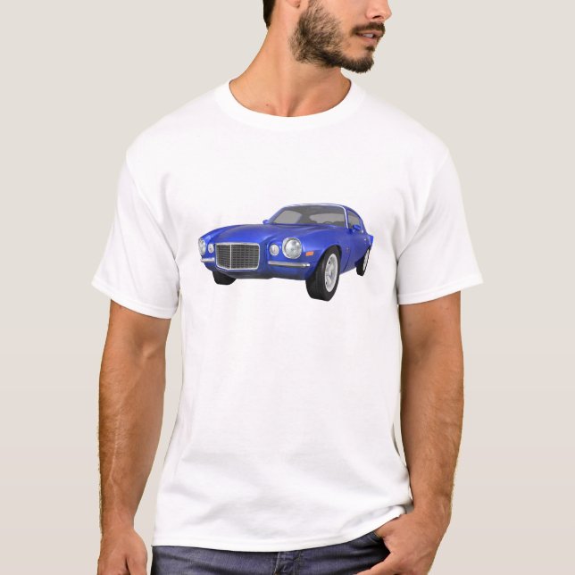 1972 Camaro Z28: Muskelkater: Blau: T-Shirt (Vorderseite)