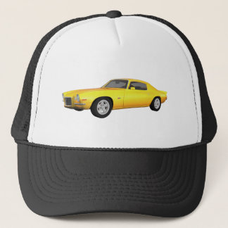 1972 Camaro Z28: Muskelwagen: Gelb Fertig: Truckerkappe