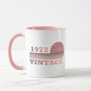 1972 geboren elegantes modernes vintage Geburtstag Tasse