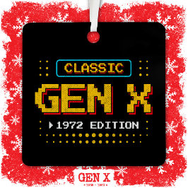 1972 Gen X Classic Retro Gamer Gaming Geburtstag Ornament Aus Metall
