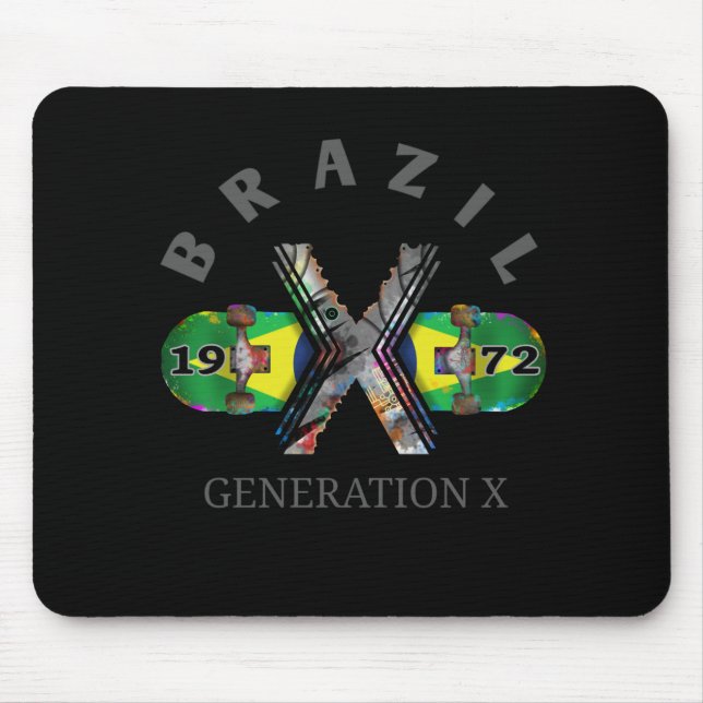 1972 Generation X Brasilianisches Skateboard Mousepad (Vorne)