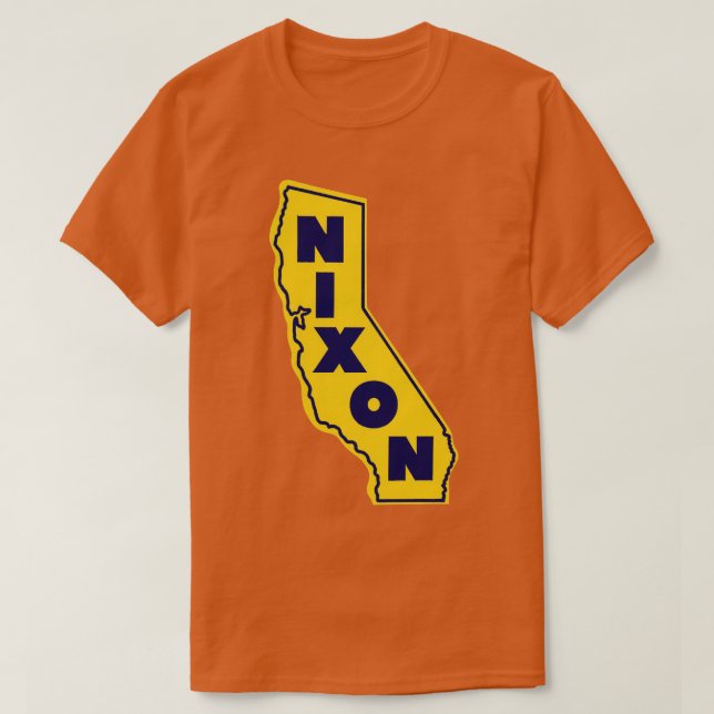 1972 Kalifornien mag Nixon T-Shirt (Design vorne)