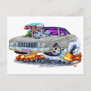 1972 Monte Carlo Gray Car Postkarte