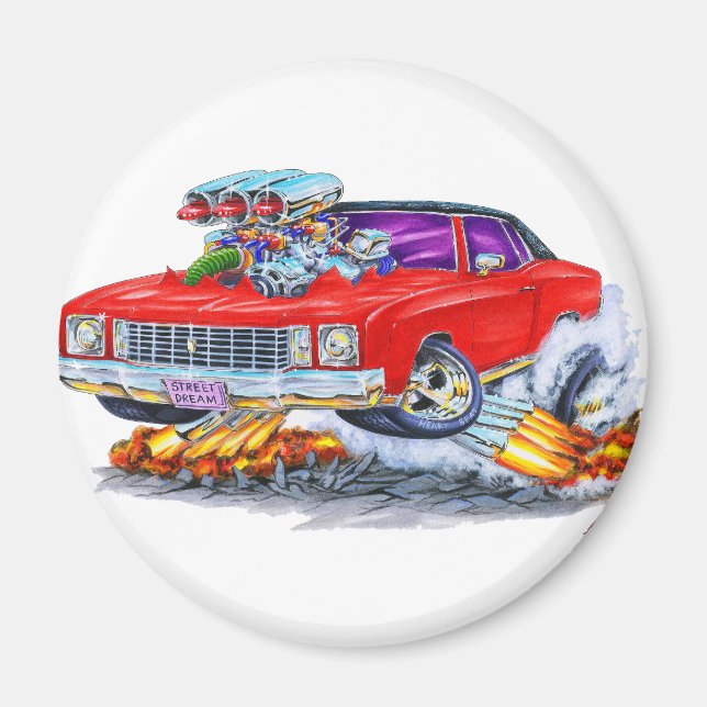 1972 Monte Carlo Red Car Magnet (Vorne)
