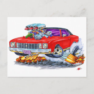 1972 Monte Carlo Red Car Postkarte
