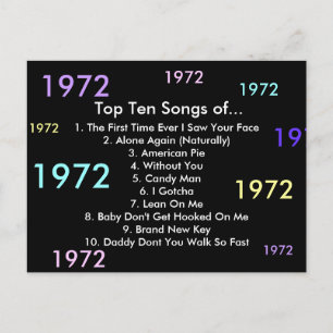 1972 Songs Postkarte