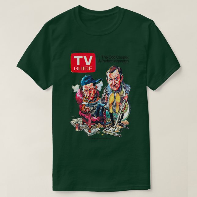 1972 TV Guide Odd Couple Cover T-Shirt (Design vorne)