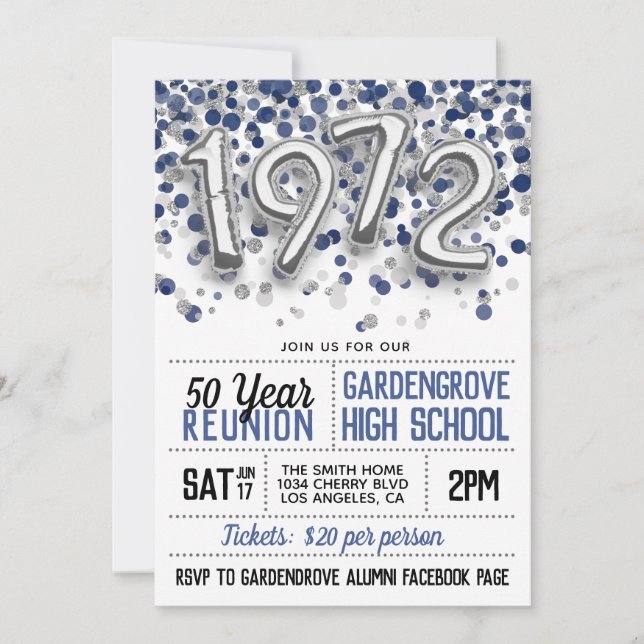 1972 Uni-Wiedersehen Einladung (Vorderseite)