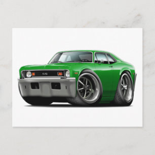 1973-74 Nova Green Car Postkarte