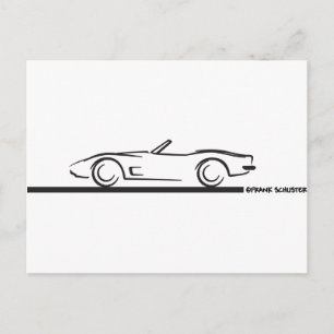 1973 Corvette Convertible BLK Postkarte