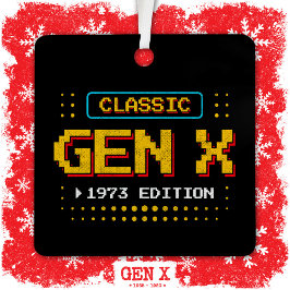 1973 Gen X Classic Retro Gamer Gaming Geburtstag Ornament Aus Metall