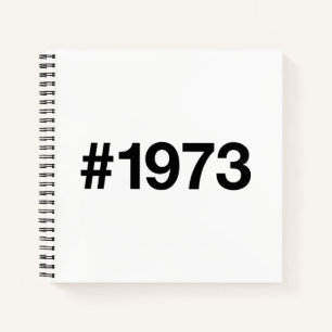 1973 Hashtag 53. Geburtstag 53 Jahre Notizbuch