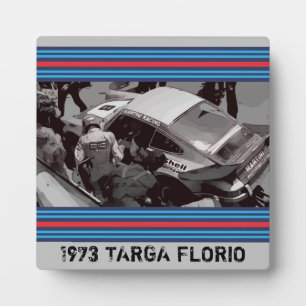 1973 RACING Tabletop Plaque with Easel Fotoplatte