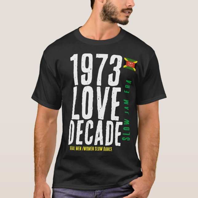 1973 REAL MEN SLOW DANCE Basic Dunkles T-Shirt (Vorderseite)