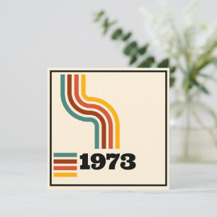 1973 Retro Vintage Poster Geburtstag oder Wiederse Dankeskarte