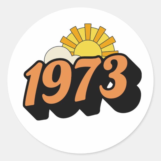 1973 RUNDER AUFKLEBER (Vorderseite)