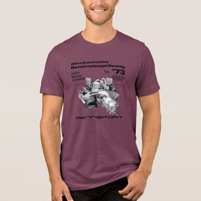 1973 TYP RS 2,7L MFI Check Measure Adjust Tri-Blend Shirt (Vorderseite)