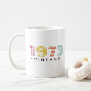 1973 Vintage Farbige Kaffeetasse