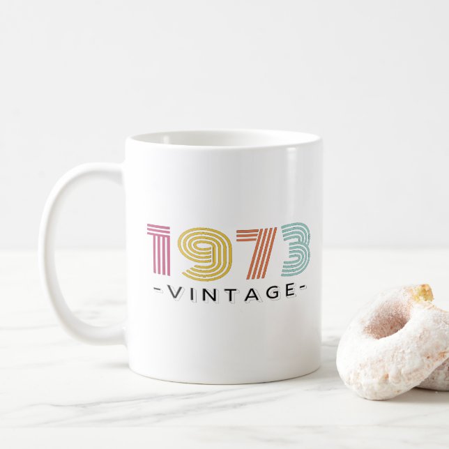 1973 Vintage Farbige  Kaffeetasse (Mit Donut)