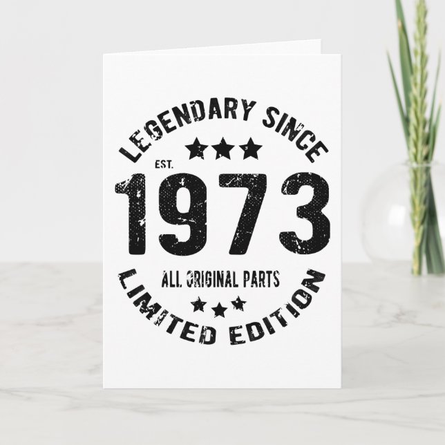 1973 Vintager Geburtstag Karte (Vorderseite)