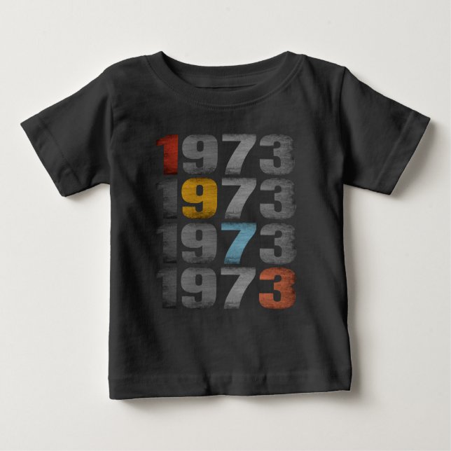 1973 VINTAGES GESCHENK BABY T-SHIRT (Vorderseite)