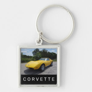 1973 Yellow Corvette Classic Schlüsselanhänger