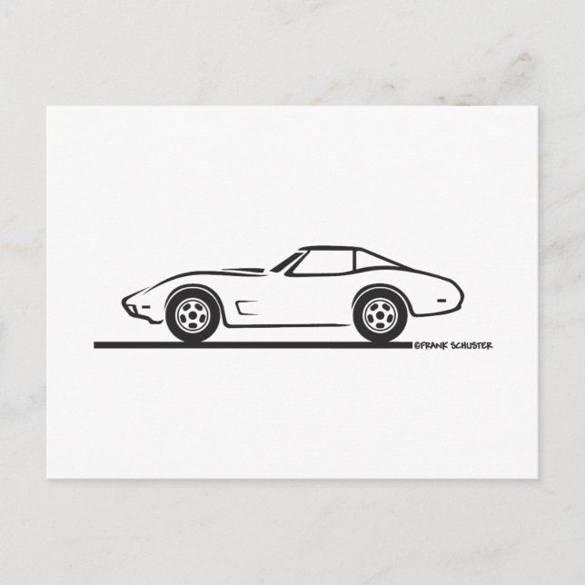 1974 1975 1976 1978 Chevrolet Corvette Hard Top T Postkarte (Vorderseite)