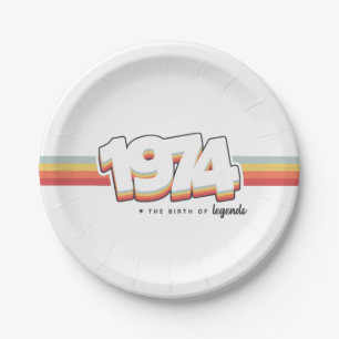 1974 Die Geburt von Legenden Pappteller