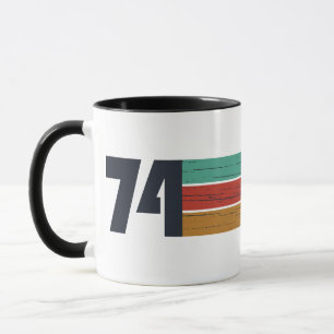 1974 geboren einfaches elegantes vintage Geburtsta Tasse