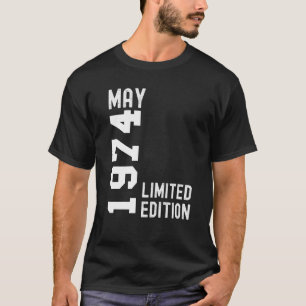 1974 Mai Glückwunsch zum Geburtstag Party T-Shirt