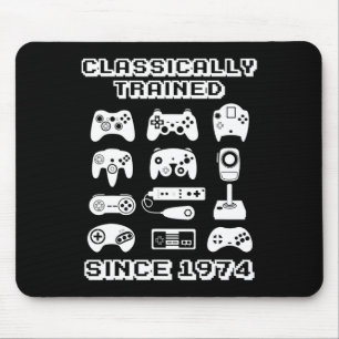 1974 Old School Video Game Thema Geburtstag Gesche Mousepad