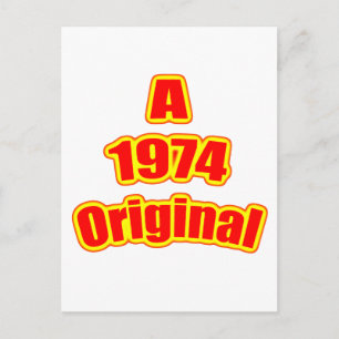 1974 Original Red Postkarte