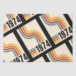 1974 Retro Vintage Poster 50. Geburtstag Seidenpapier