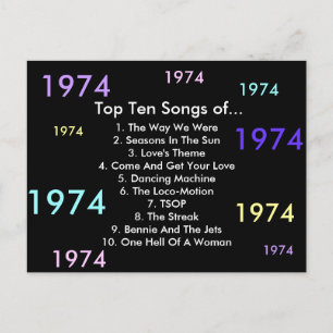 1974 Songs Postkarte