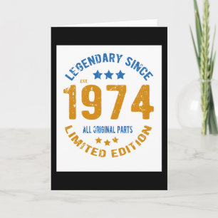 1974 Vintage Geburtstag Karte