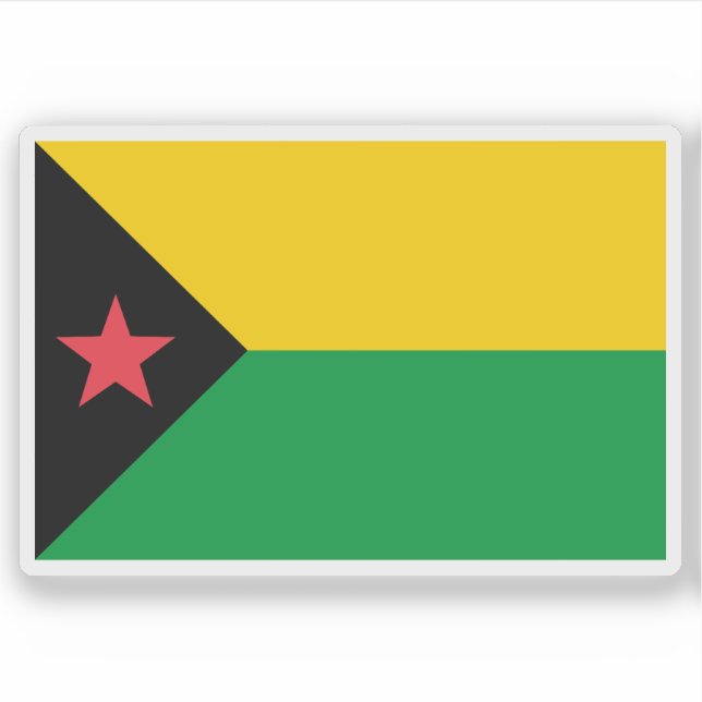 1974 Vorschlag für die Flagge São Tomé und Príncip Aufkleber (Vorderseite)