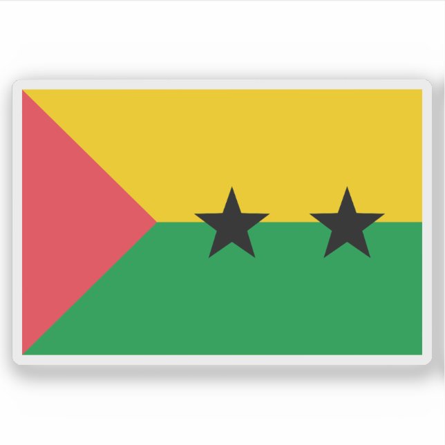 1974 Vorschlag für die Flagge São Tomé und Príncip Aufkleber (Vorderseite)