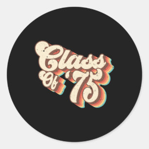 1975 Cl Wiedersehen Retro Cl von 75 Schulabschluss Runder Aufkleber