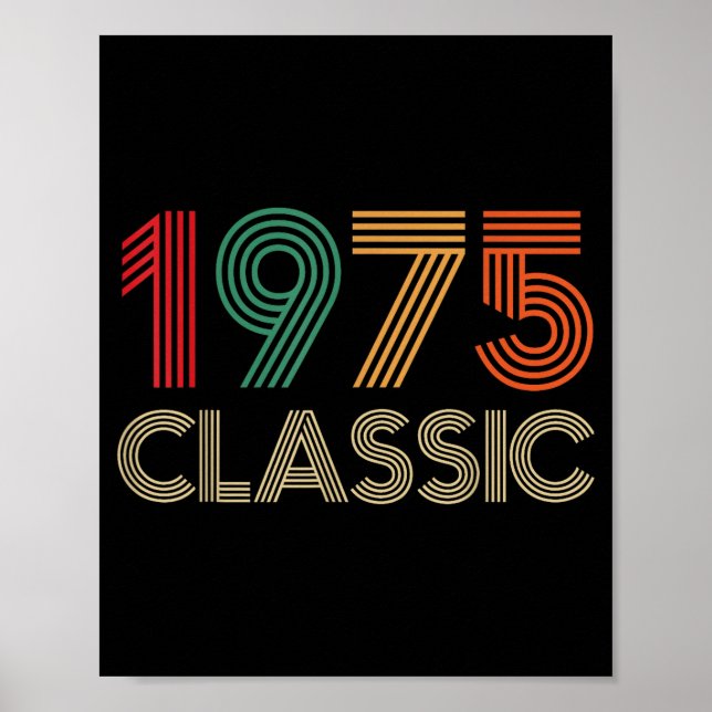 1975 Clic 50th Birthday For Men Women 50 Year Old  Poster (Vorne)