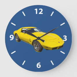 1975 Corvette Stingray Sports Car Große Wanduhr