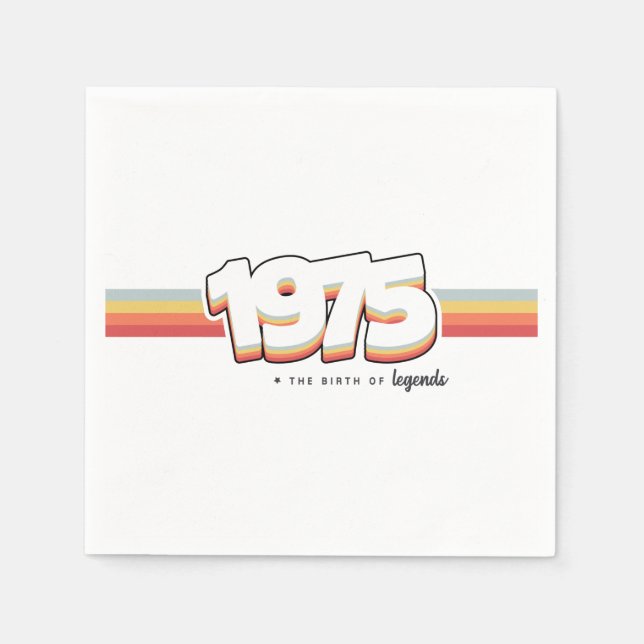 1975 Die Geburt von Legenden Serviette (Vorderseite)