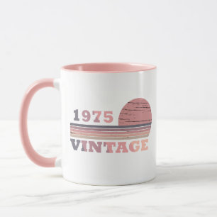 1975 geboren elegantes modernes vintage Geburtstag Tasse