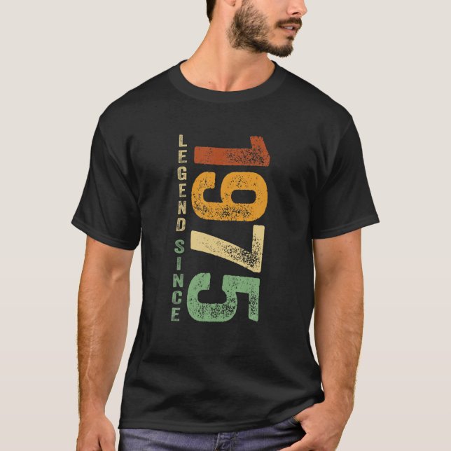 1975 Geburtsdatum seit 1975 Geschenke Geboren 1975 T-Shirt (Vorderseite)