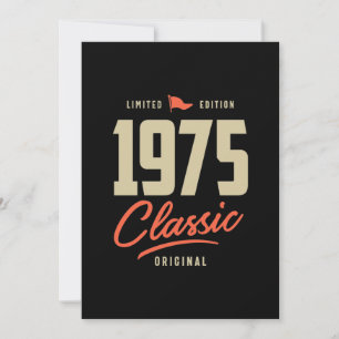 1975 klassisches Geburtstagsgeschenk Dankeskarte