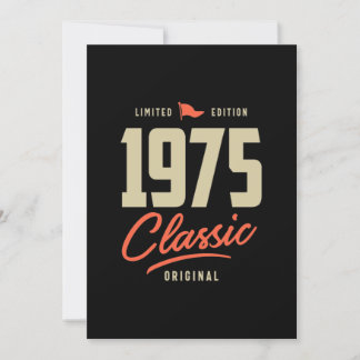 1975 klassisches Geburtstagsgeschenk Einladung